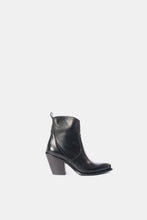 Carica l'immagine nel visualizzatore di Gallery, Metisse stivali Camperos donna in pelle nero zip laterale
