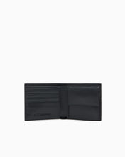 Carica l&#39;immagine nel visualizzatore di Gallery, Armani exchange Portafoglio nero a libro con portamonete
