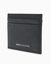 Carica l'immagine nel visualizzatore di Gallery, Armani exchange Portacarte piccolo nero logo lettering frontale
