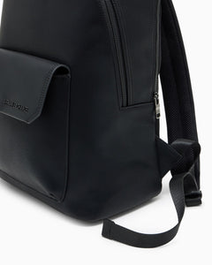 Armani Exchange zaino nero uomo effetto lucido con tasca frontale