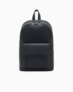 Armani Exchange zaino nero uomo effetto lucido con tasca frontale