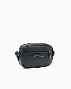 Armani Exchange tracolla nera uomo effetto lucido