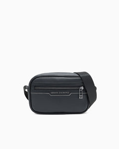 Armani Exchange tracolla nera uomo effetto lucido