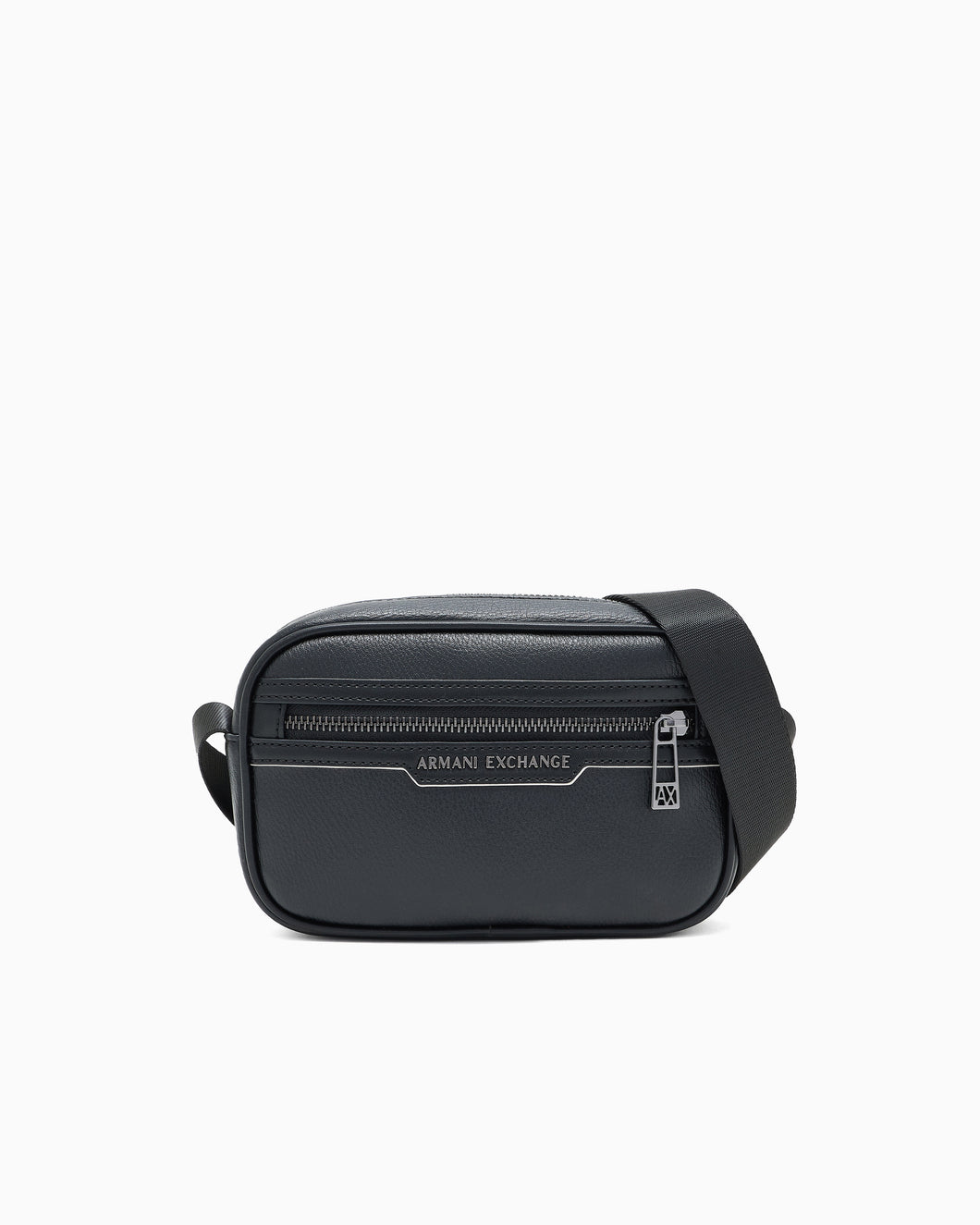 Armani Exchange tracolla nera uomo effetto lucido