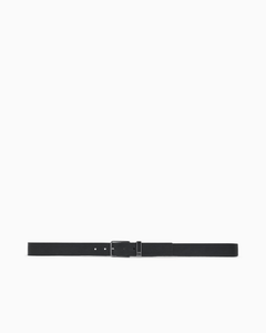 Armani Exchange cintura uomo in pelle nera martellata