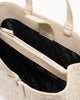 Armani Exchange Shopping bag lucida con logo goffrato e charm