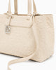 Armani Exchange Shopping bag lucida con logo goffrato e charm
