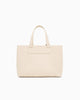 Armani Exchange Shopping bag lucida con logo goffrato e charm
