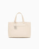 Armani Exchange Shopping bag lucida con logo goffrato e charm