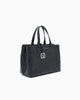 Armani Exchange Shopping bag lucida con logo goffrato e charm