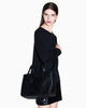 Armani Exchange Shopping bag lucida con logo goffrato e charm
