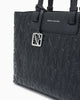 Armani Exchange Borsa shopping con logo in rilievo e charm
