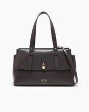 Carica l'immagine nel visualizzatore di Gallery, Armani Exchange Borsa Shopper con doppi manici e lucchetto decorativo
