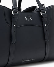 Carica l'immagine nel visualizzatore di Gallery, Armani Exchange Shopping bag con logo e doppi manici
