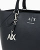 Armani Exchange Shopping bag con charm e tracolla rimovibile