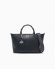 Armani Exchange Shopping bag con charm e tracolla rimovibile