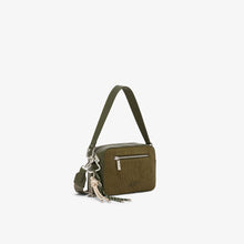 Carica l'immagine nel visualizzatore di Gallery, Sun68 Borsa crossbody in velluto verde militare scuro
