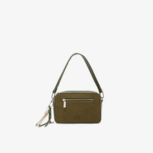 Carica l'immagine nel visualizzatore di Gallery, Sun68 Borsa crossbody in velluto verde militare scuro
