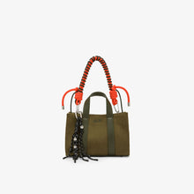 Carica l'immagine nel visualizzatore di Gallery, Sun68 Mini shopping bag in tela di cotone Verde Militare scuro
