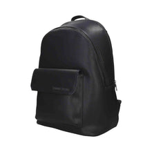 Carica l'immagine nel visualizzatore di Gallery, Armani Exchange zaino blu navy uomo effetto lucido con tasca frontale
