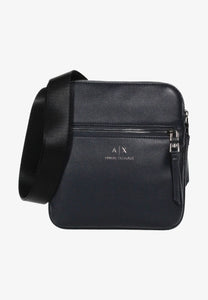 Armani Exchange Tracolla blu con tasca esterna