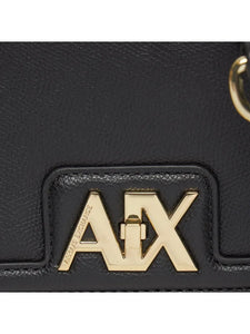 Armani Exchange borsa logo dorato martellata piccola