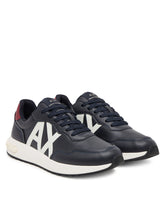 Carica l&#39;immagine nel visualizzatore di Gallery, Armani Exchange Sneakers uomo blu logo bianco
