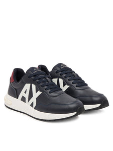 Armani Exchange Sneakers uomo blu logo bianco