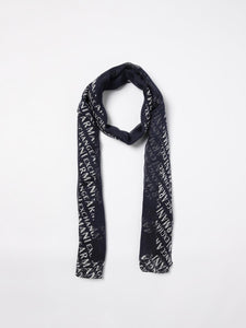 Armani Exchange Foulard logo all-over nero