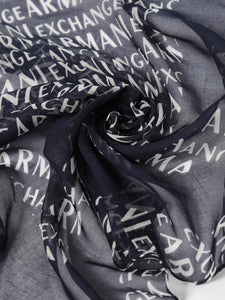 Armani Exchange Foulard logo all-over nero