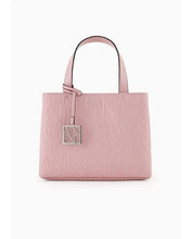 Carica l&#39;immagine nel visualizzatore di Gallery, Armani Exchange Borsa Shopper con logo in rilievo rosa piccola
