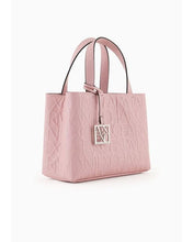 Carica l&#39;immagine nel visualizzatore di Gallery, Armani Exchange Borsa Shopper con logo in rilievo rosa piccola
