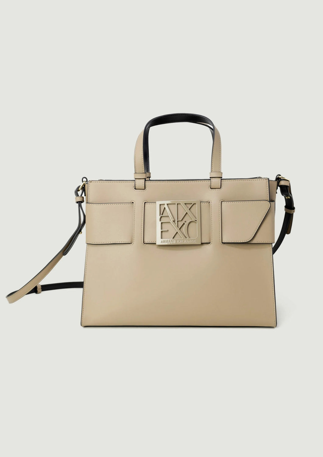 Armani Exchange Tote bag con doppi manici e tracolla