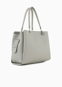 Emporio Armani Shopper effetto palmellato con charm aquila