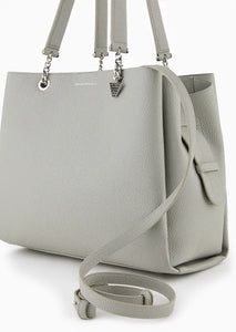 Emporio Armani Shopper effetto palmellato con charm aquila