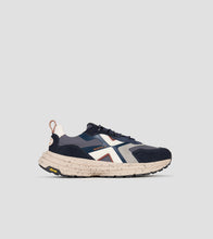 Carica l'immagine nel visualizzatore di Gallery, Alexander Smith Horizon Uomo in suede blu e ripstop grigio con suola Vibram
