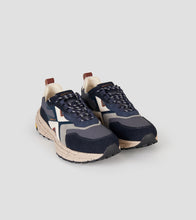 Carica l'immagine nel visualizzatore di Gallery, Alexander Smith Horizon Uomo in suede blu e ripstop grigio con suola Vibram
