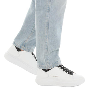 Alexander Smith Wembley sneakers uomo in pelle bianca con inserti neri