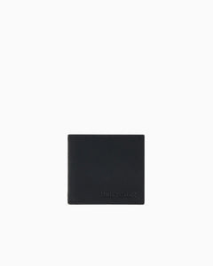 Armani exchange Portafoglio nero a libro portamonete logo lettering