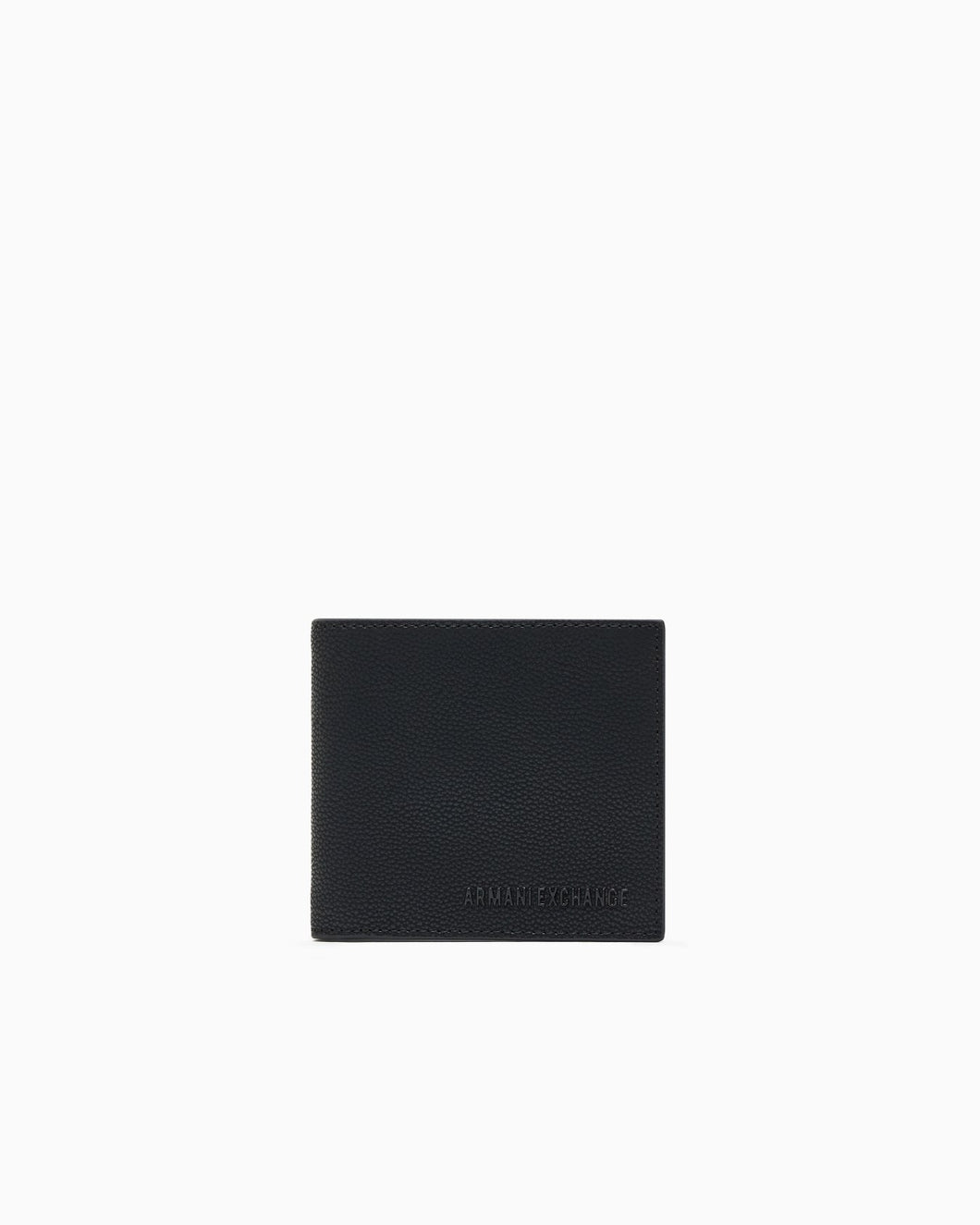 Armani exchange Portafoglio nero a libro portamonete logo lettering
