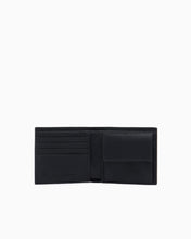 Carica l&#39;immagine nel visualizzatore di Gallery, Armani exchange Portafoglio nero a libro portamonete logo lettering
