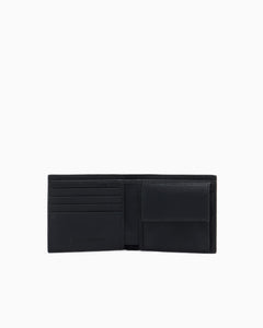 Armani exchange Portafoglio nero a libro portamonete logo lettering