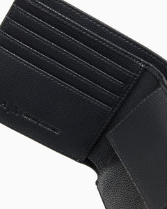 Armani exchange Portafoglio nero a libro portamonete logo lettering