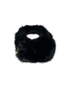 Massimo Braccialini borsa linea fur in pelliccia nero