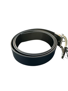Emporio Armani Cintura reversibile in pelle bicolore blu e nera