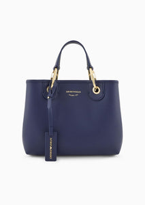 Emporio Armani Shopper piccola MyEA stampa cervo blu notte