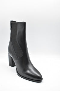 Janet&Janet stivaletti donna neri in pelle con tacco alto