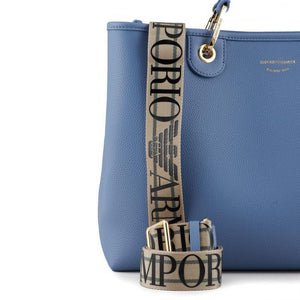 Emporio Armani Shopper MyEA Bag media stampa cervo color denim