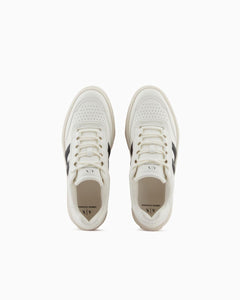 Armani Exchange Sneakers uomo bianche con platform e fascia nera