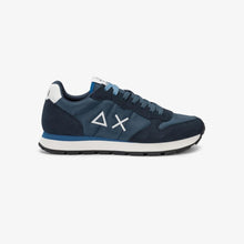 Carica l'immagine nel visualizzatore di Gallery, Sun68 Sneakers Uomo Tom in nylon e suede blu navy
